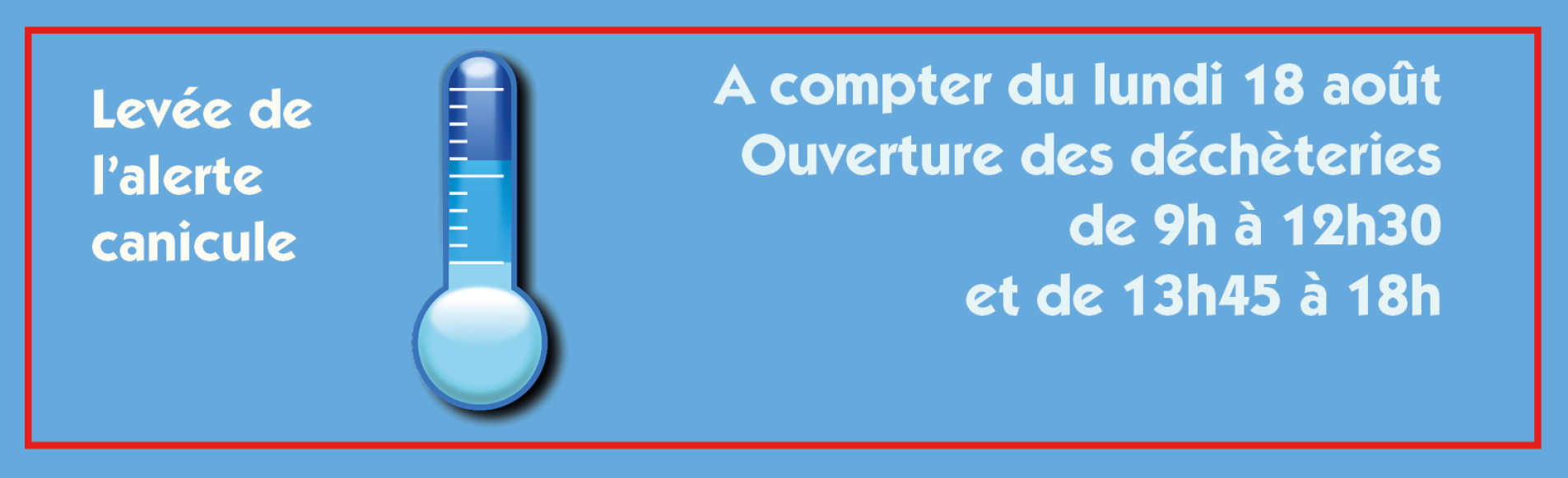 Levée du plan canicule