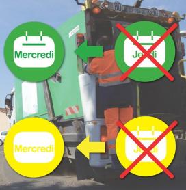 Jeudi 14 mai : collectes rattrapées et déchèteries fermées