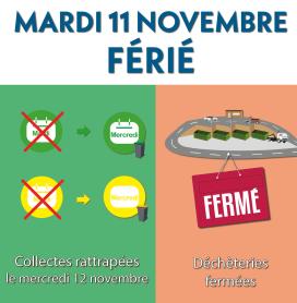 mardi 11 novembre férié