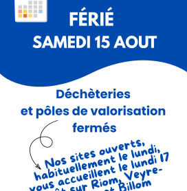 Samedi 15 août : déchèteries fermées