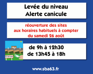 Levée de l'alerte canicule