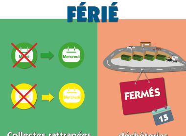 Mardi 15 août férié : déchèteries fermées et collectes reportées